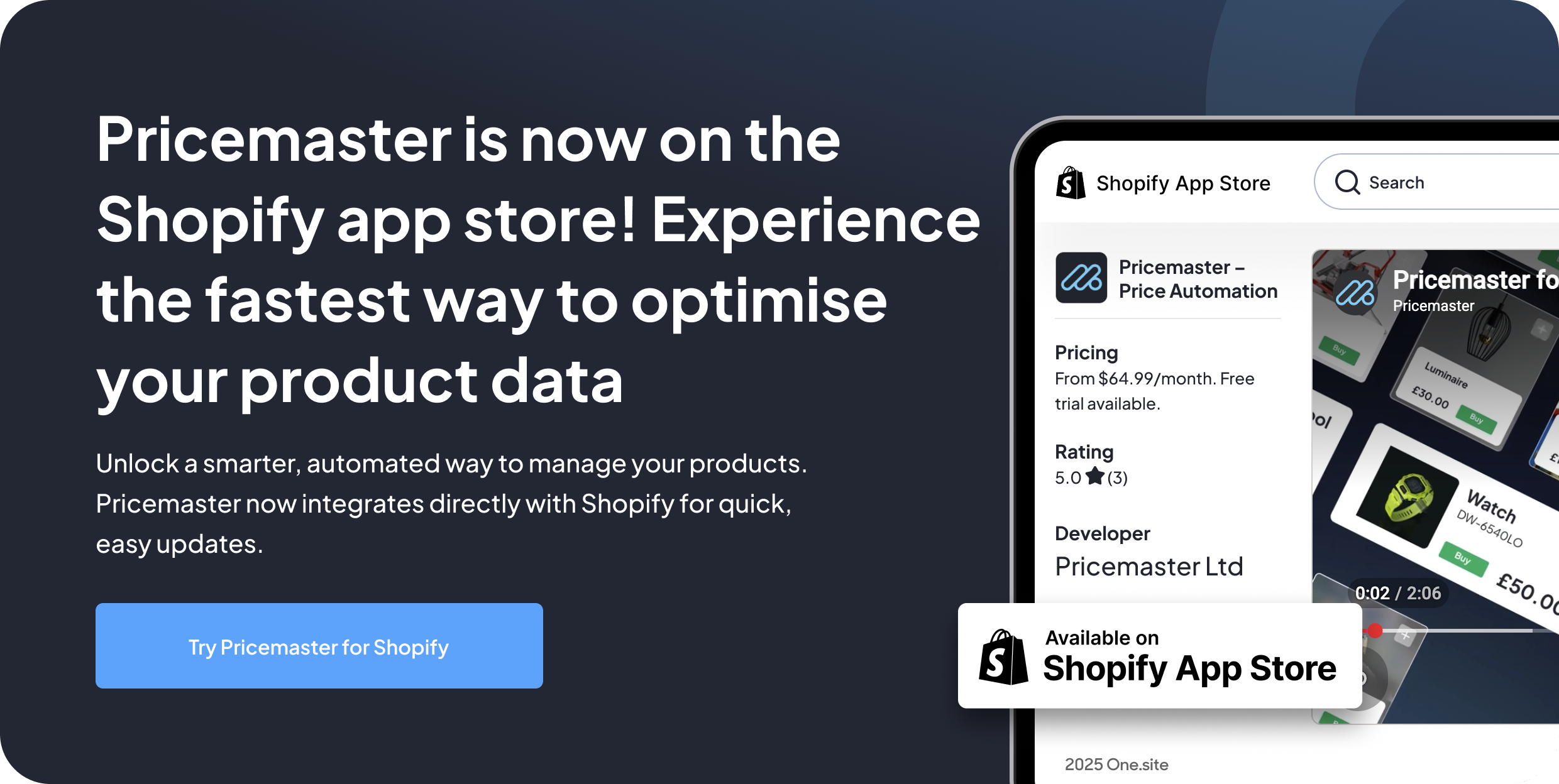 Pricemaster now available on the Shopify App Store