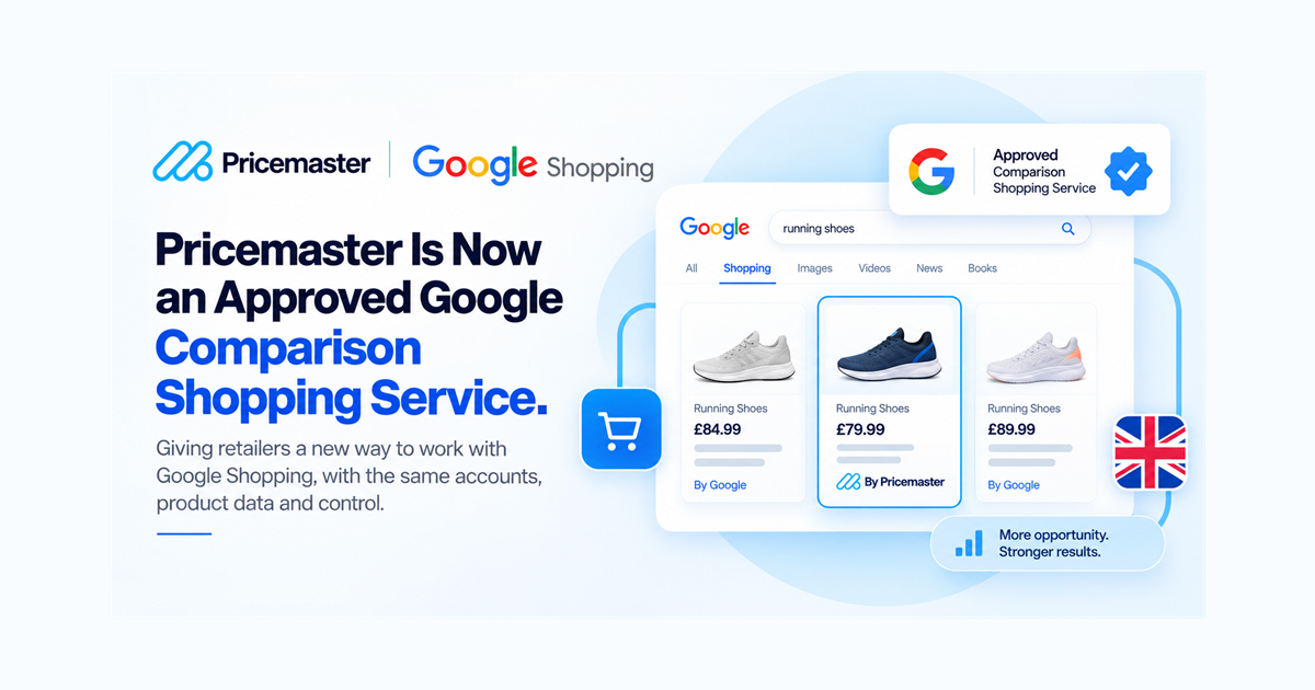 Pricemaster Is Now an Approved Google Comparison Shopping Service hero image